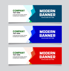 Modern banner design template