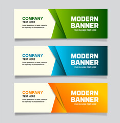 Modern banner design template