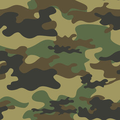 trendy camouflage pattern repeat, military background vector texture