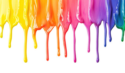 PNG Rainbow drip melted border expression colorful dripping.
