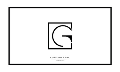 G, GG Alphabet letters logo monogram vector icon