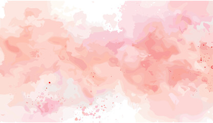 Abstract watercolor vector background in pastel peach and pink shades, soft gradient, elegant texture, artistic splash, creative painting, modern design, delicate hues, smooth flow
