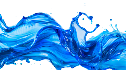 Dynamic Blue Liquid Splash Abstract Art,