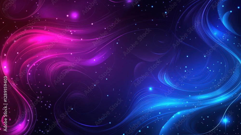Poster abstract colorful background with glowing lines and sparkles design
