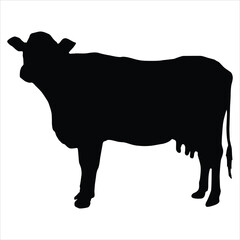 silhouette of a cow 