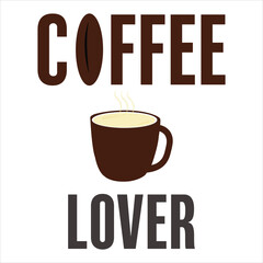 COFFEE LOVER - typography t-shirt design