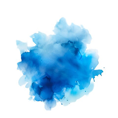 Abstract Blue Watercolor Wash Ink Painting Texture Background