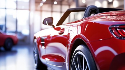 A car showroom featuring sport convertibles. Featuring excitement and performance