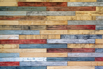 Rustic wood pallet wall