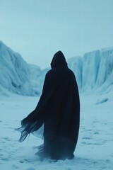 young woman in a white shawl