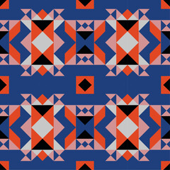 Generative Pattern-Abstract Background-Colorful-Vintage-Seamless Shape-Graphic-Geometric Design-Motif