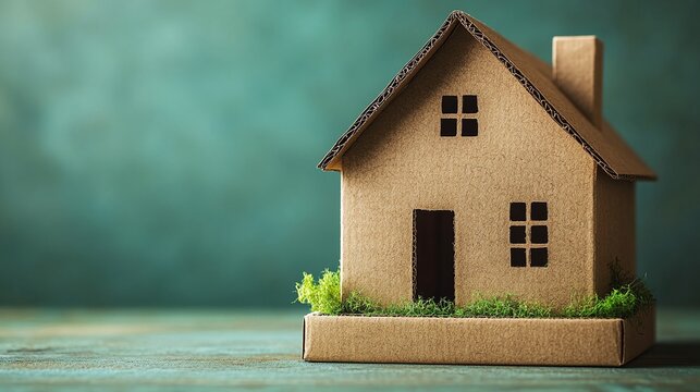 cardboard miniature aco friendly house, buying a house, housing crisis, bureaucracy, mortgage
