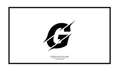 G, GG Alphabet letters logo monogram vector icon