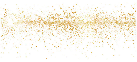 Gold glitter dust spray, falling golden particles, festive confetti, vector golden glitter, greeting background, congratulations card, sparkling light effect, luxury shimmer, holiday decor