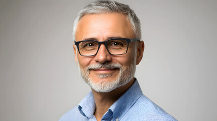 Professional academic professor headshot studio setting portrait photography brightly lit environment close-up view crisp image quality