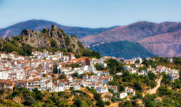 View of the White Town of Gaucin in Andalusia, Spain
