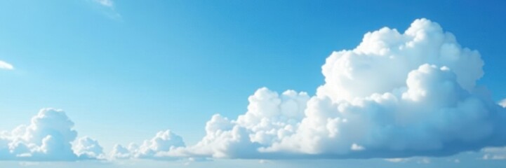 Obraz premium Whispy cloud with blue white hues drifting lazily across a sky, sky, gentle, weather