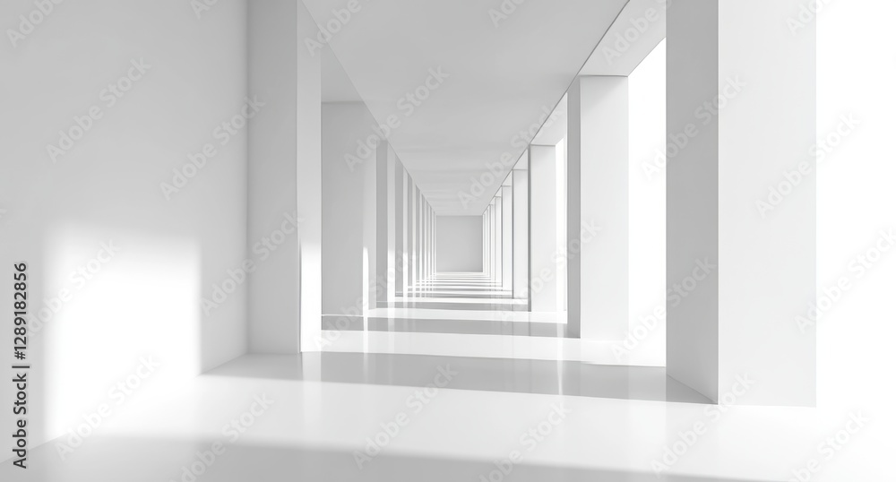 Poster a light gray background with subtle shadows and intricate light details from a window is ideal for s