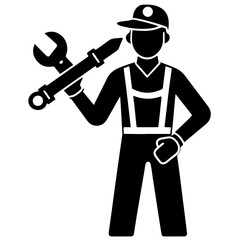 construction worker with hammer