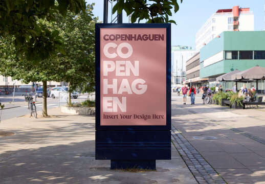 Urban panel at ground level in Copenhagen Ready for New Campaigns