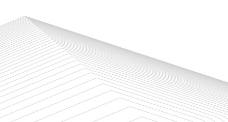 Abstract Geometric Architecture. Futuristic Minimalist Structures with Wireframe and Mesh © Svitlana