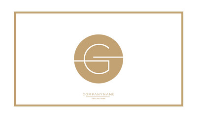 G, GG Alphabet letters logo monogram vector icon