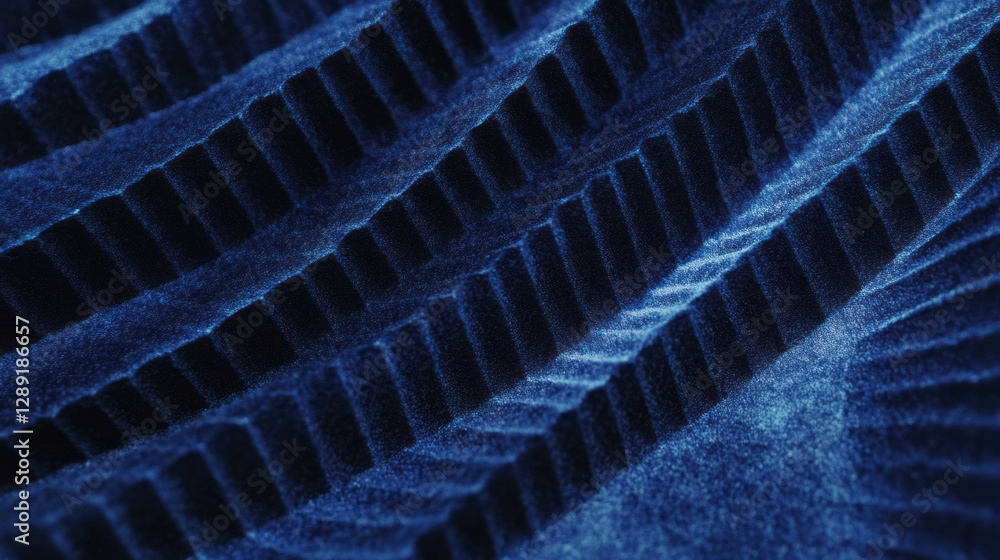 Poster abstract pattern of coarse ribbed blue texture for background design