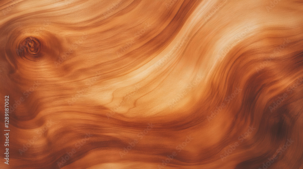Poster natural curly acacia texture with swirling wood grain patterns for design