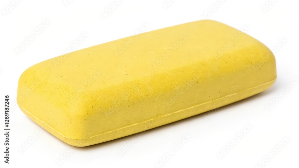 Poster yellow rectangular object on white background