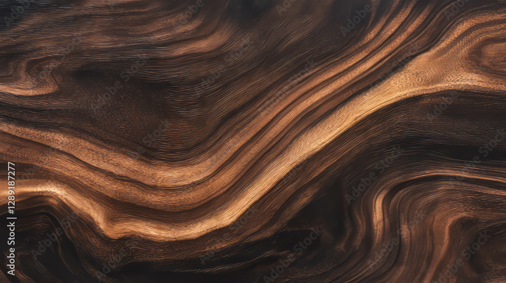 Poster dark wood texture with deep grooves and rich patterns for design projects