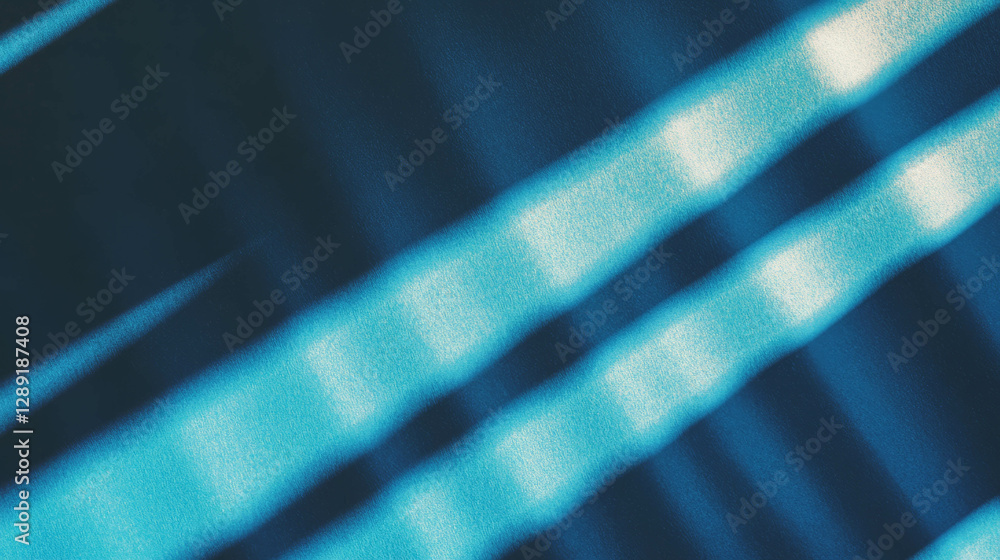 Poster Abstract diagonal ribbed texture of deep blue paper for design and background