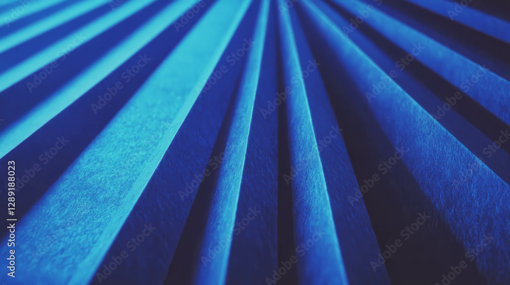 Poster abstract blue ribbed paper texture with vertical lines for creative design