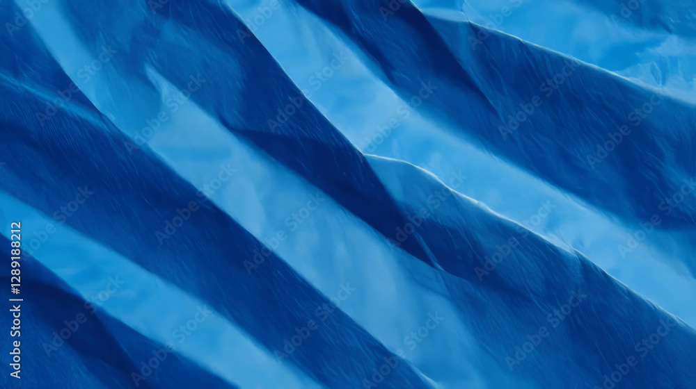 Poster diagonal ribbed blue paper texture with deep gradient for backgrounds or design projects