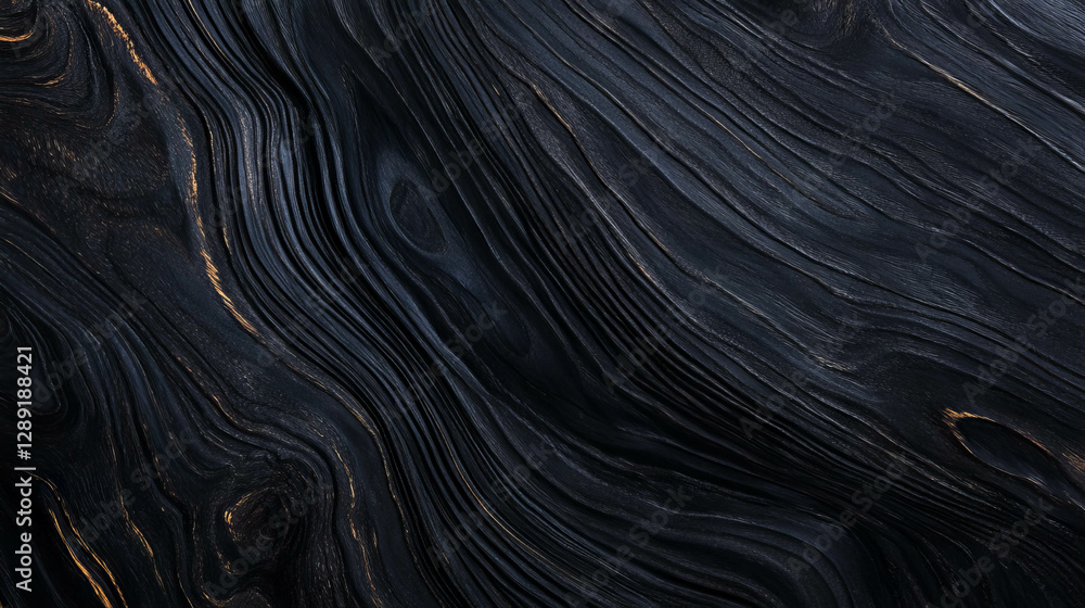 Poster deep black ebony wood texture for design and background applications