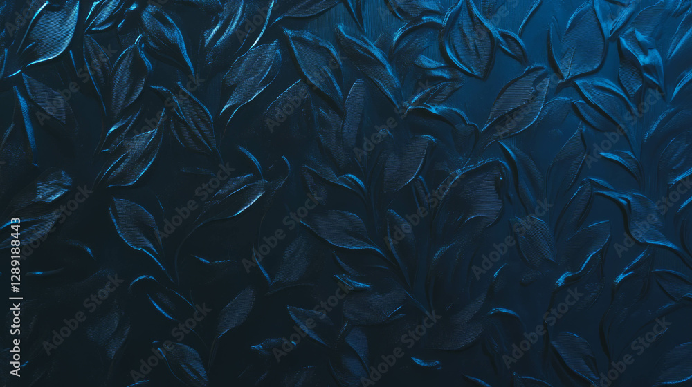 Poster Embossed mdf texture with raised leaf pattern for decorative design
