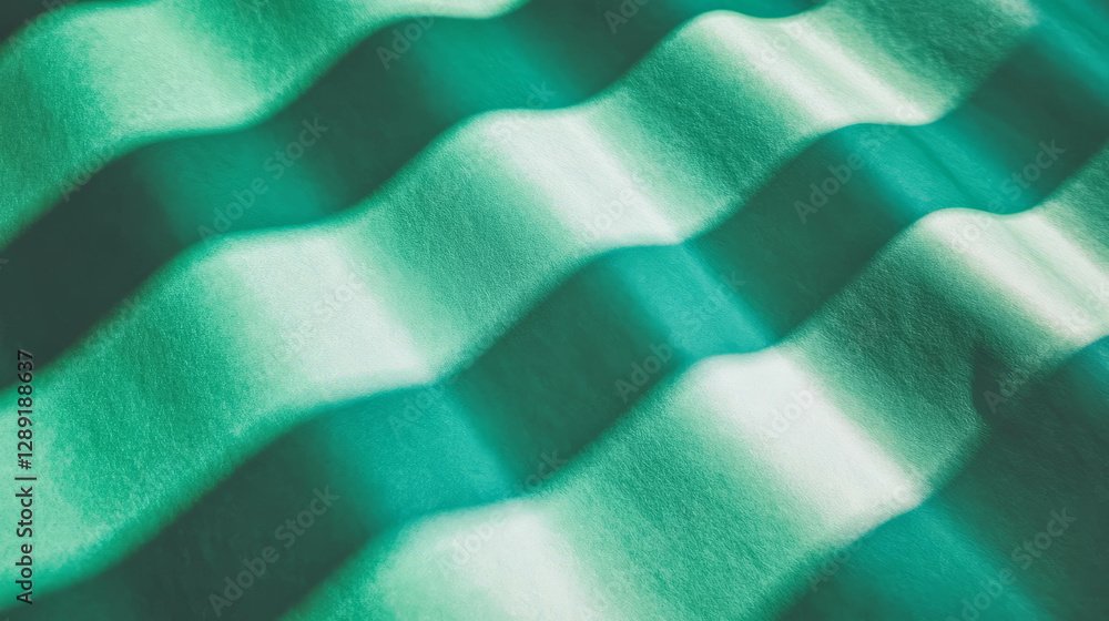Aufkleber abstract green paper texture with fine diagonal ribbed pattern for design background