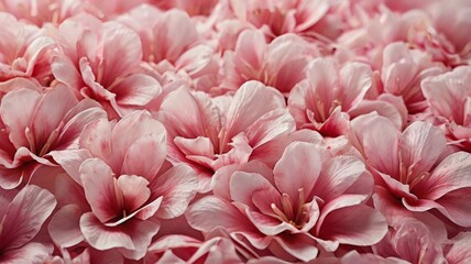 Fototapeta premium Close up of pink flower petals as nature background with soft ruffled texture. Soft, feminine backdrop. Elegant, Womens day, valentines day bg. Concept of love, romance, elegance, wedding, honeymoon. 