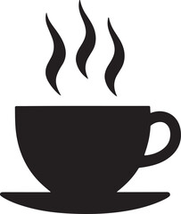 Hot coffee cup icon Simple illustration of hot coffee cup vector icon for web design isolated on white background
