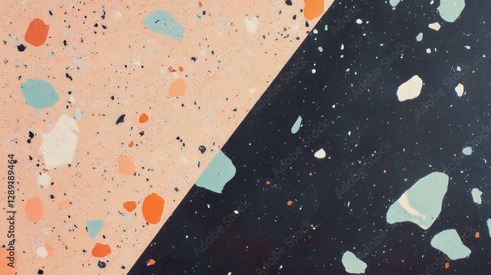 Poster abstract formica texture with granite pattern in dual tone design