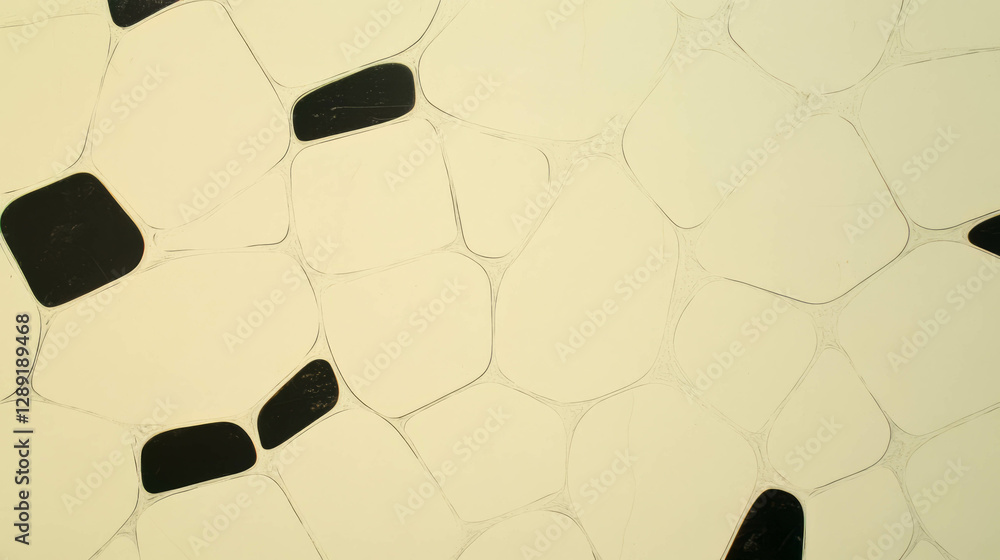 Poster geometric pattern of interconnected squares on formica surface for modern interior design