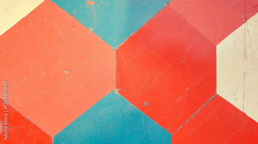Aufkleber geometric formica texture with colorful pattern for interior design projects