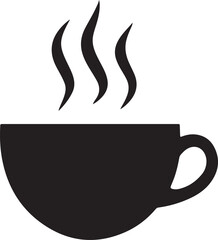 Hot coffee cup icon Simple illustration of hot coffee cup vector icon for web design isolated on white background
