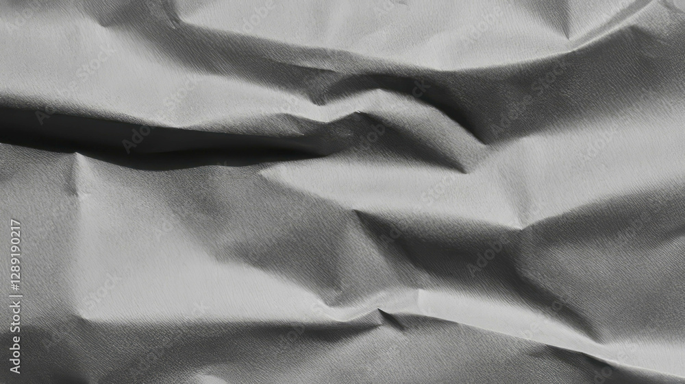 Poster grey ribbed paper texture with subtle horizontal creases for design projects
