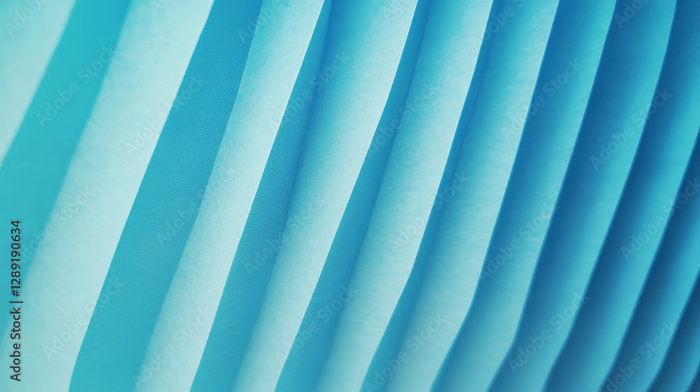 Poster abstract texture of irregular ribbed blue paper for creative design projects
