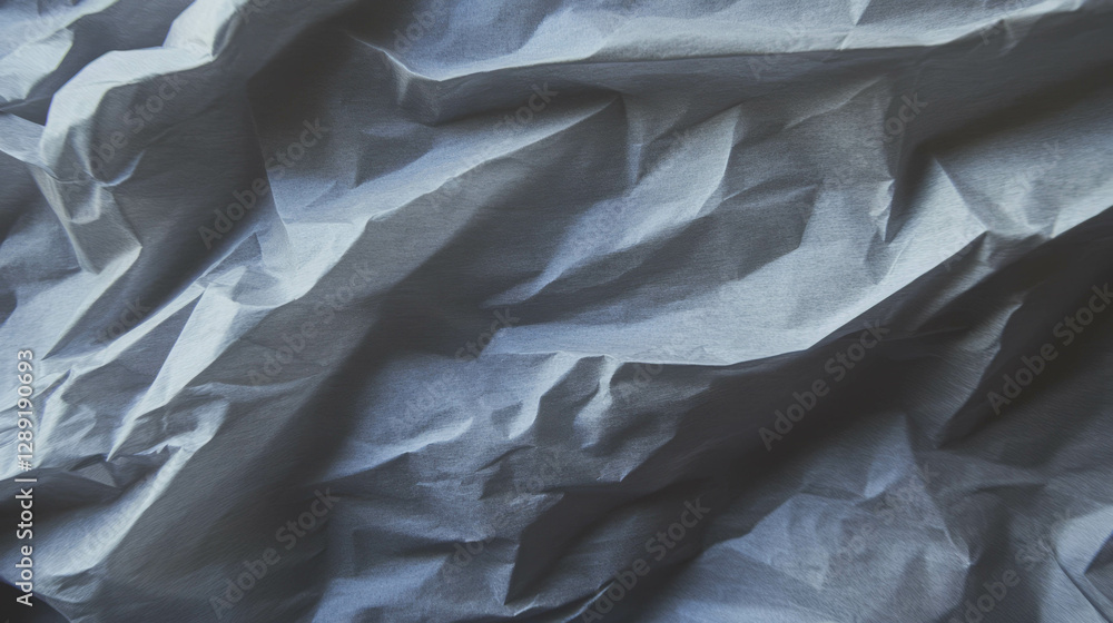 Poster textured crumpled grey paper for artistic and design projects