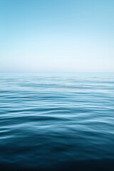 Obraz premium Calm Ocean Horizon Blue Sky and Sea 