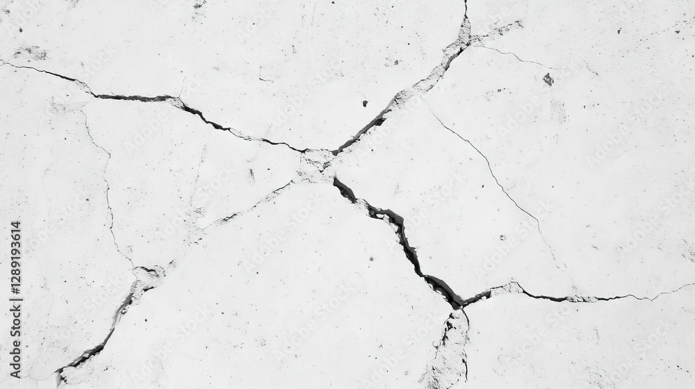 Aufkleber macro view of cracked concrete texture for architectural design and material study