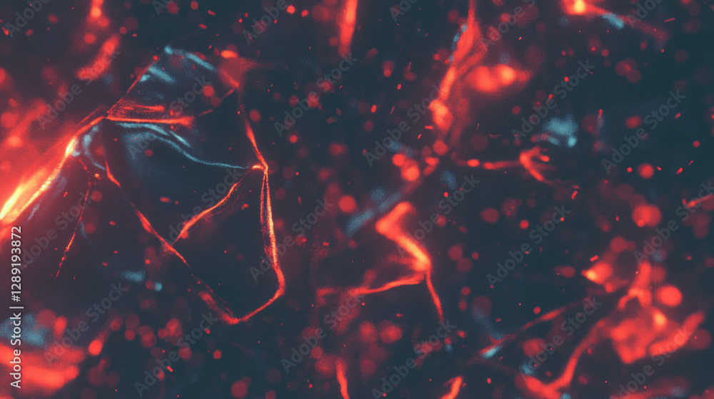 Poster macro view of fire sparks with bright fiery texture for creative design