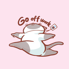 Joyful seal pointed cartoon cat is leaping through the air with its limbs stretched out in a carefree manner. 
