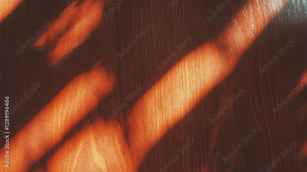 Poster mahogany wood texture with subtle dark side lighting for design projects